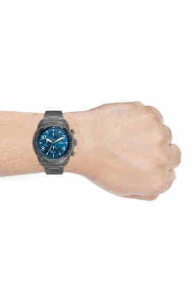 Fossil Bronson Chronograph Blue Dial Grey Steel Strap Watch for Men - FS5711 Watches Fossil   