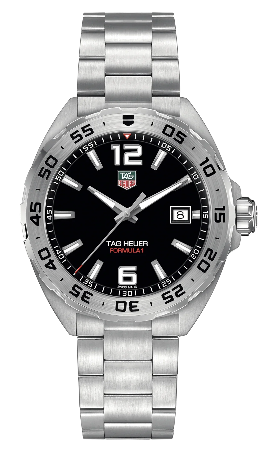 Tag Heuer Formula 1 Stainless Steel 41mm Black Dial Silver Steel Strap Watch for Men - WAZ1112.BA0875 Watches Tag Heuer   