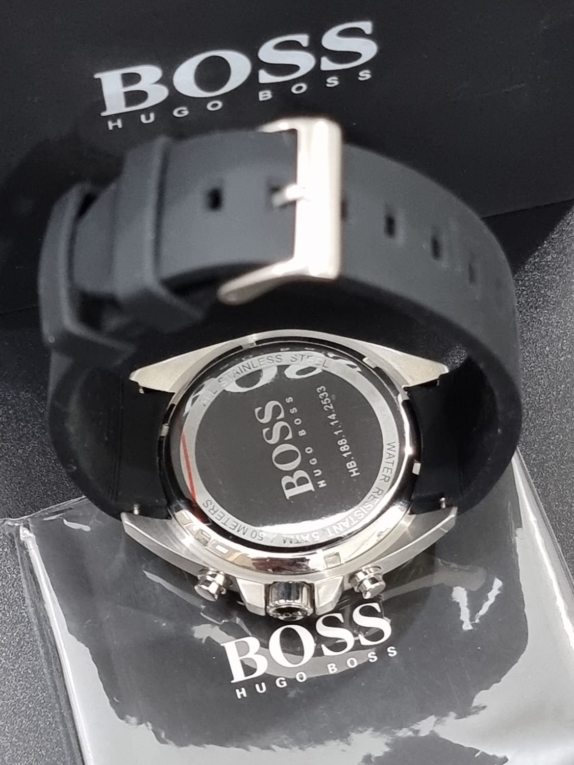 Hugo Boss Driver Black Dial Black Leather Strap Watch for Men - 1512879 Watches Hugo Boss   