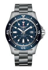 Breitling Superocean 44mm Special Blue Dial Silver Steel Strap Watch for Men - Y17393161C1A1 Watches Breitling   