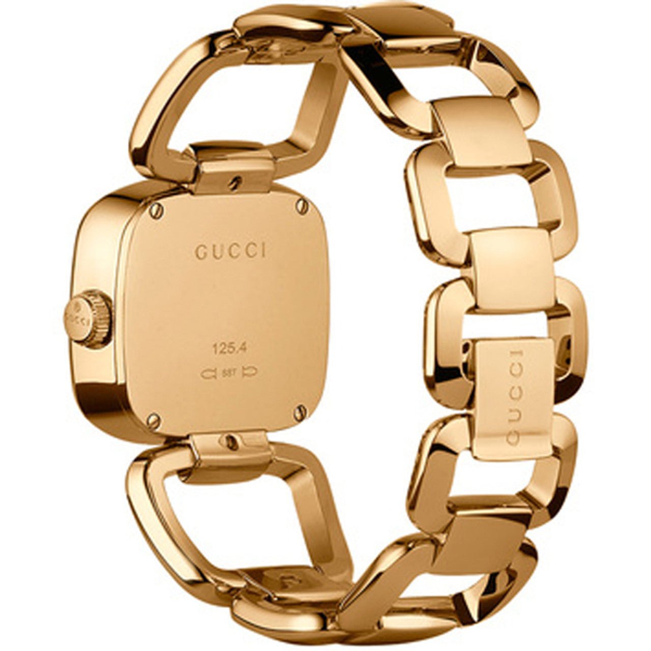 Gucci G Gucci Diamonds Mother of Pearl Dial Yellow Gold Steel Strap Watch For Women - YA125513 Watches Gucci   