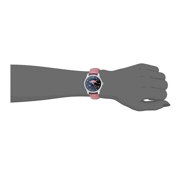 Gucci G-Timeless Moonphase Black Dial Pink Leather Strap Watch For Women - YA1264046 Watches Gucci   