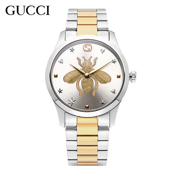 Gucci G Timeless Silver Dial Two Tone Steel Strap Watch For Women - YA1264131 Watches Gucci   