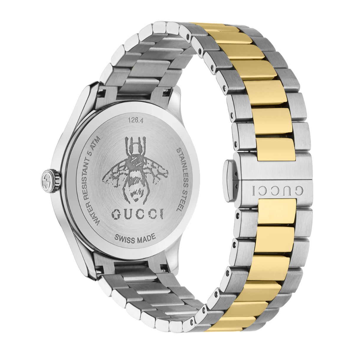 Gucci G Timeless Silver Dial Two Tone Steel Strap Watch For Women - YA1264131 Watches Gucci   