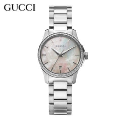 Gucci G Timeless Mother of Pearl Dial Silver Steel Strap Watch For Women - YA126543 Watches Gucci   