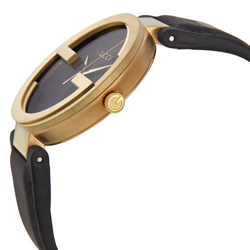 Gucci Interlocking Special Edition Grammy Black Dial Black Leather Strap Watch For Men - YA133208 Watches Gucci   