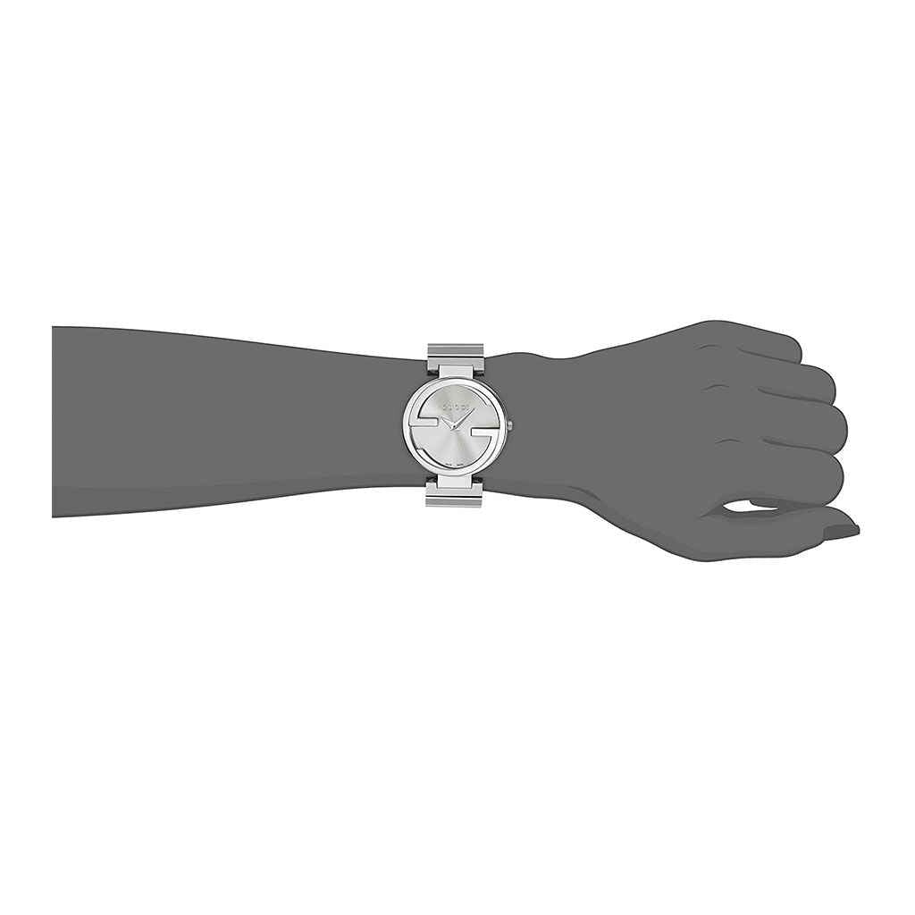 Gucci G Interlocking Silver Dial Silver Steel Strap Watch For Women - YA133308 Watches Gucci   