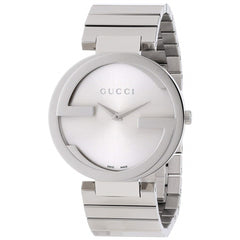 Gucci G Interlocking Silver Dial Silver Steel Strap Watch For Women - YA133308 Watches Gucci   