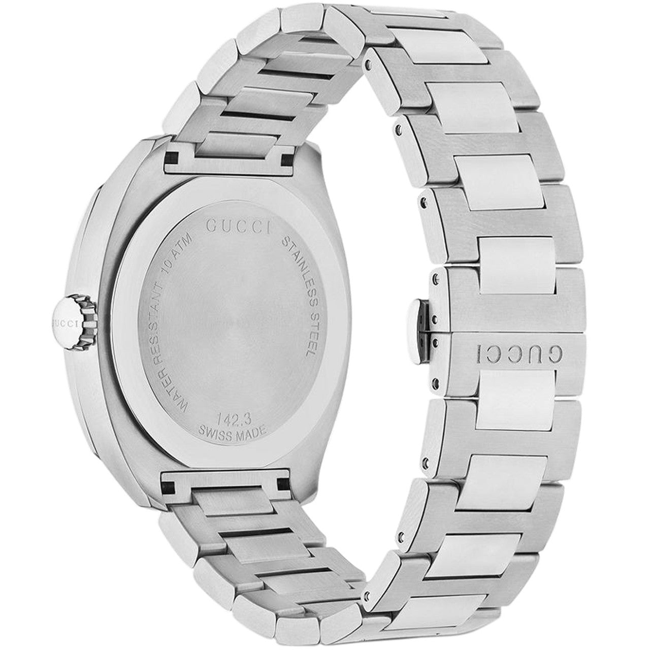 Gucci GG2570 Blue Dial Silver Steel Strap Watch For Men - YA142303 Watches Gucci   