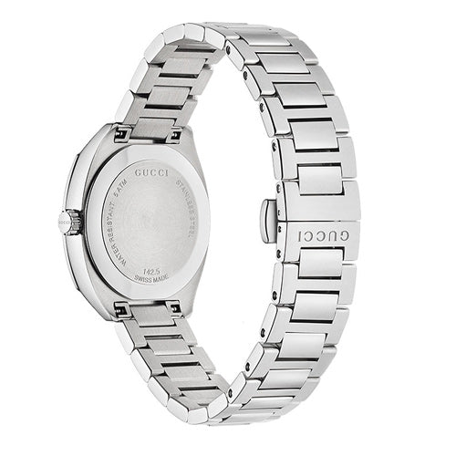 Gucci G Timeless GG2570 Diamonds Silver Dial Silver Steel Strap Watch For Women - YA142505 Watches Gucci   