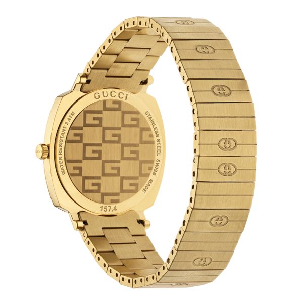 Gucci Grip Yellow Gold Dial Yellow Gold Steel Strap Unisex Watch -  YA157403 Watches Gucci   