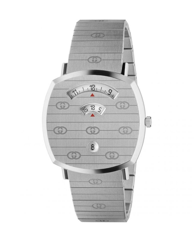 Gucci Grip Silver Dial Silver Steel Strap Watch For Women - YA157410 Watches Gucci   