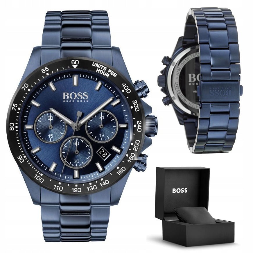 Hugo Boss Hero Sport Lux Blue Dial Blue Steel Strap Watch for Men - 1513758 Watches Hugo Boss   
