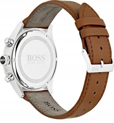 Hugo Boss Champion White Dial Brown Leather Strap Watch for Men - 1513879 Watches Hugo Boss   