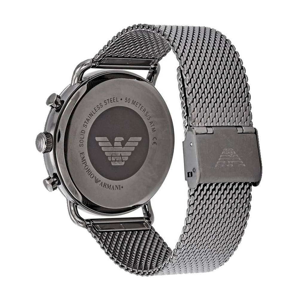 Emporio Armani Aviator Brown Dial Grey Mesh Bracelet Watch For Men - AR11141 Watches Emporio Armani   