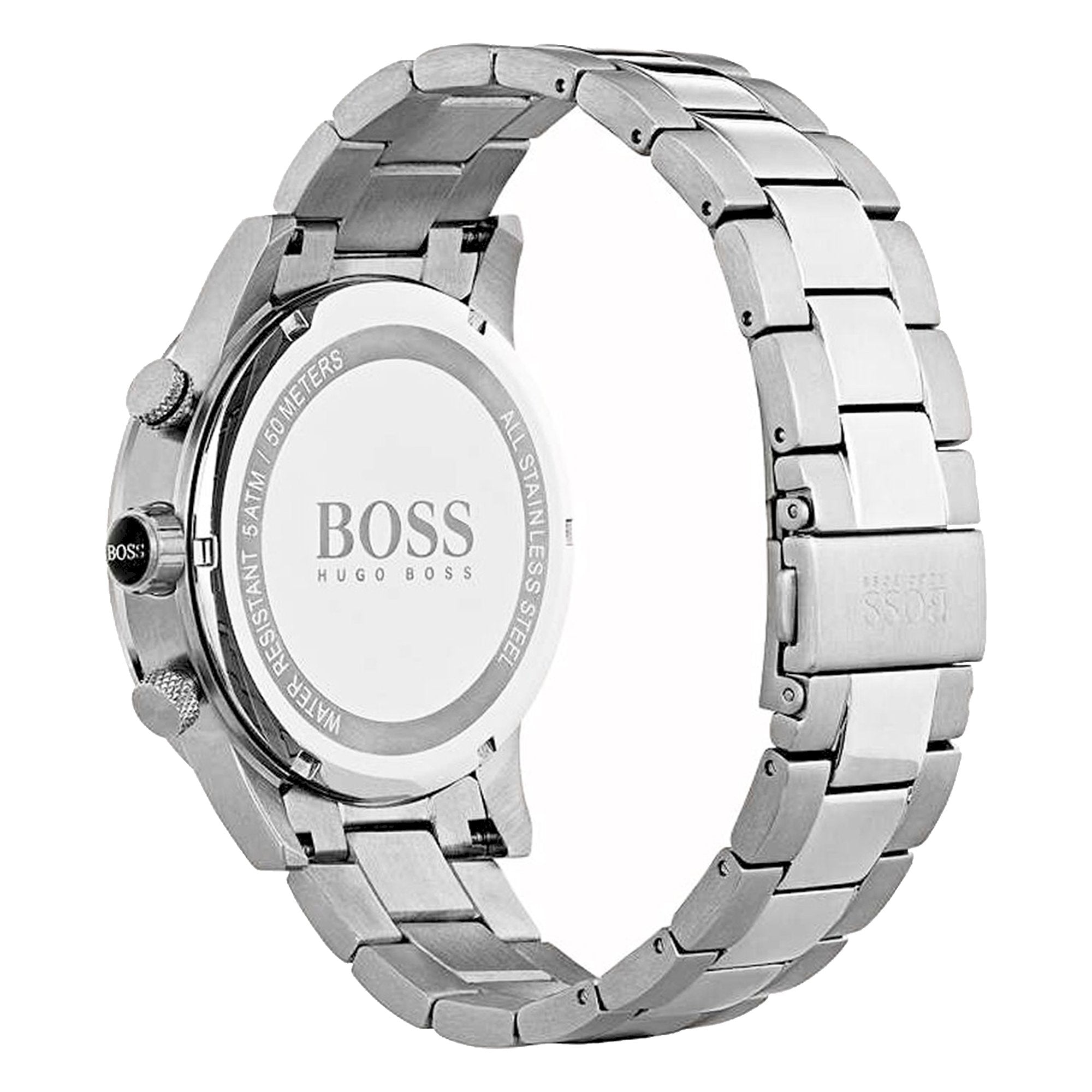 Hugo Boss Rafale Competitive Sport Silver Dial Silver Steel Strap Watch for Men - 1513511 Watches Hugo Boss   