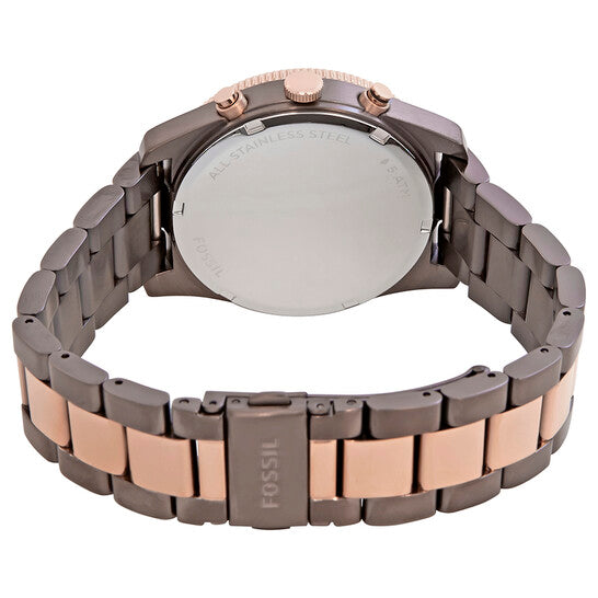 Fossil Perfect Boyfriend Multifunction Brown Dial Two Tone Steel Strap Watch for Women - ES4284 Watches Fossil   