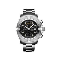 Breitling Avenger Chronograph 45mm Black Dial Silver Steel Strap Watch for Men - A13317101B1A1 Watches Breitling   
