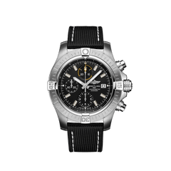 Breitling Avenger Chronograph 45mm Black Dial Black Leather Strap Watch for Men - A13317101B1X1 Watches Breitling   