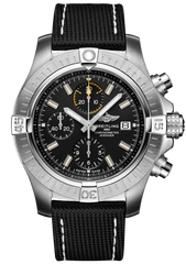 Breitling Avenger Chronograph 45mm Black Dial Black Leather Strap Watch for Men - A13317101B1X1 Watches Breitling   