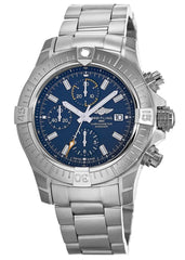 Breitling Avenger Chronograph 45mm Blue Dial Silver Steel Strap Watch for Men - A13317101C1A1 Watches Breitling   