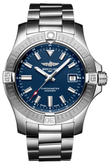 Breitling Avenger Automatic 43mm Blue Dial Silver Steel Strap Watch for Men - A17318101C1A1 Watches Breitling   