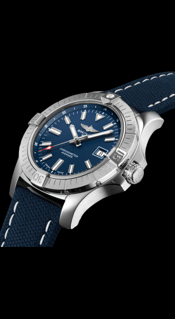 Breitling Avenger Automatic 43mm Blue Dial Blue Nylon Strap Watch for Men - A17318101C1X2 Watches Breitling   