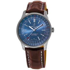 Breitling Navitimer 1 Automatic 41mm Blue Dial Brown Steel Strap Watch for Men - A17326161C1P1 Watches Breitling   