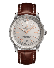 Breitling Navitimer 1 Automatic 41mm White Dial Brown Leather Strap Mens Watch - A17326211G1P1 Watches Breitling   