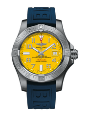 Breitling Avenger II Seawolf Yellow Dial Blue Rubber Strap 45mm Mens Watch - A1733110/I519/157S Watches Breitling   