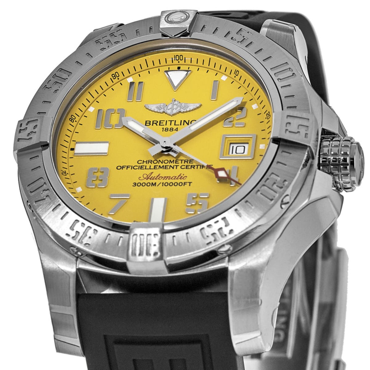 Breitling Avenger II Seawolf Yellow Dial Mens Watch - A1733110/I519/153S Watches Breitling   