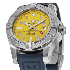 Breitling Avenger II Seawolf Yellow Dial Blue Rubber Strap 45mm Mens Watch - A1733110/I519/157S Watches Breitling   