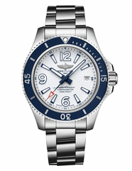 Breitling Superocean 42mm White Dial Silver Steel Strap Watch for Men - A17366D81A1A1 Watches Breitling   