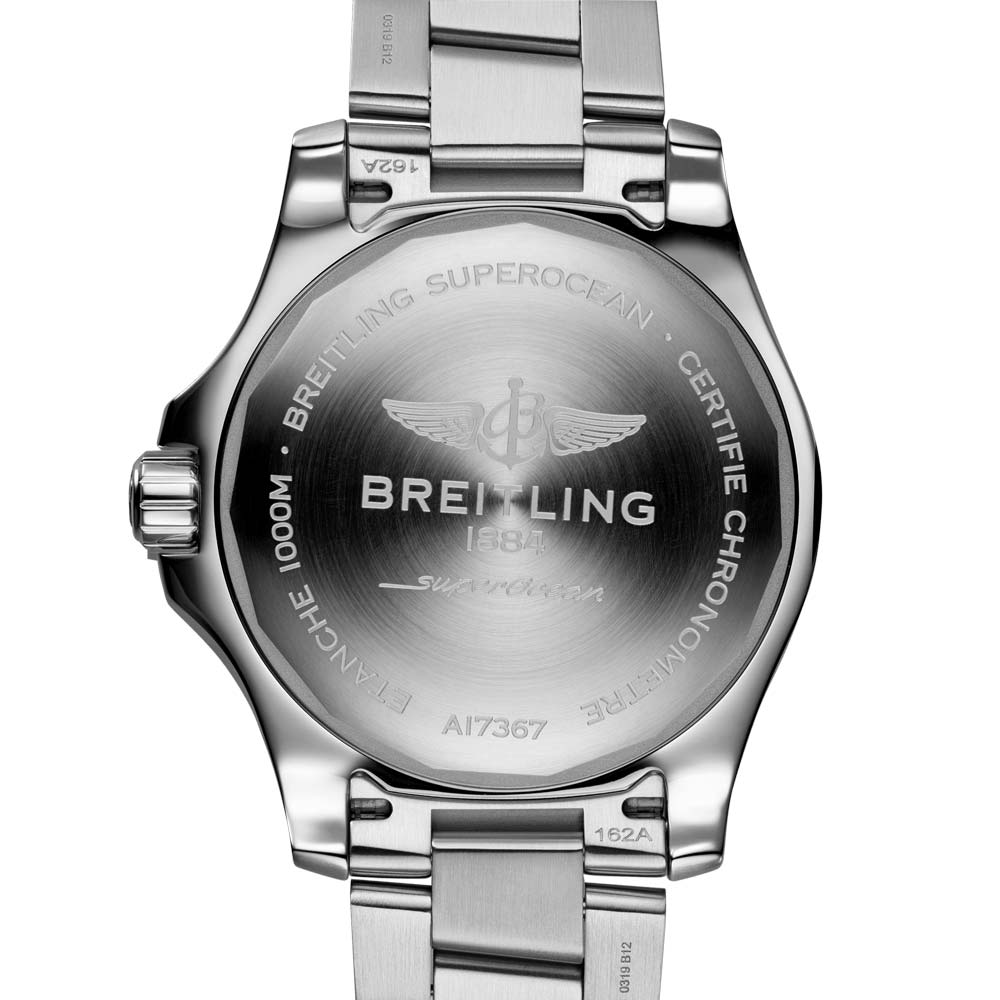 Breitling Superocean II Automatic 44mm Yellow Dial Silver Steel Strap Watch for Men - A17367021I1A1 Watches Breitling   