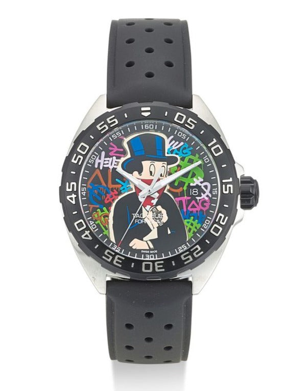 Tag Heuer Formula 1 Alec Monopoly Special Edition Black Rubber Strap Watch for Men - WAZ1117.FT8023 Watches Tag Heuer   