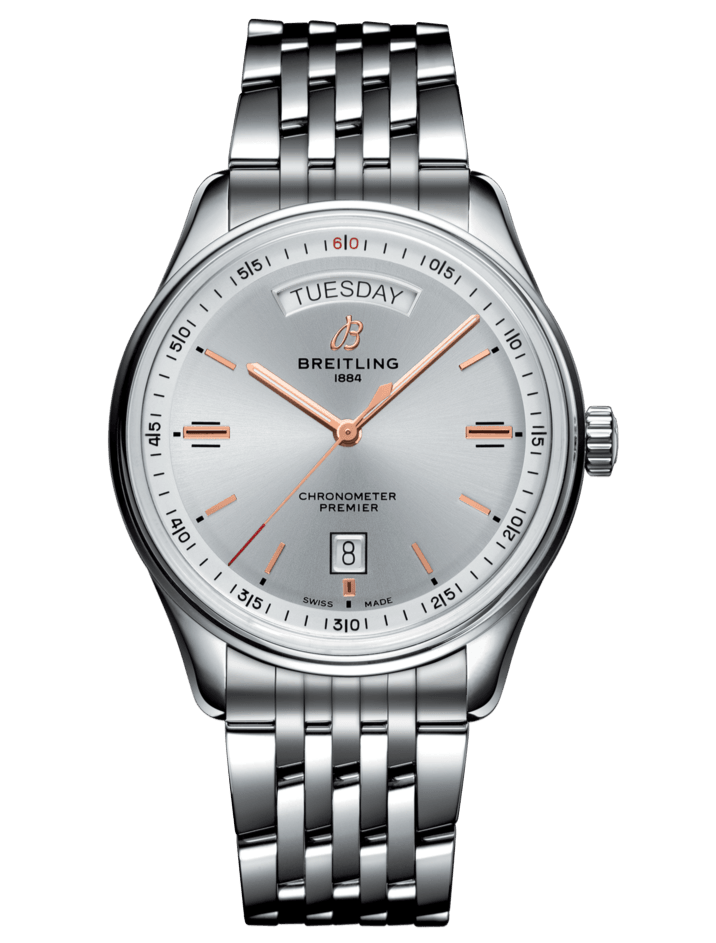 Breitling Premier Automatic Day & Date 40mm Stainless Steel Mens Watch - A45340211G1A1 Watches Breitling   