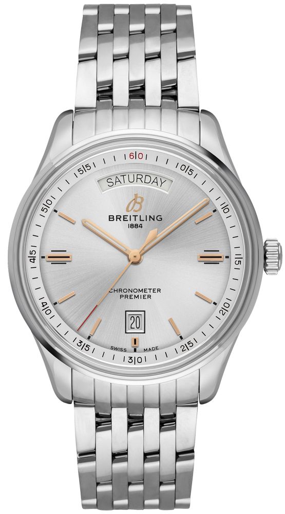 Breitling Premier Automatic Day & Date 40mm Stainless Steel Mens Watch - A45340211G1A1 Watches Breitling   