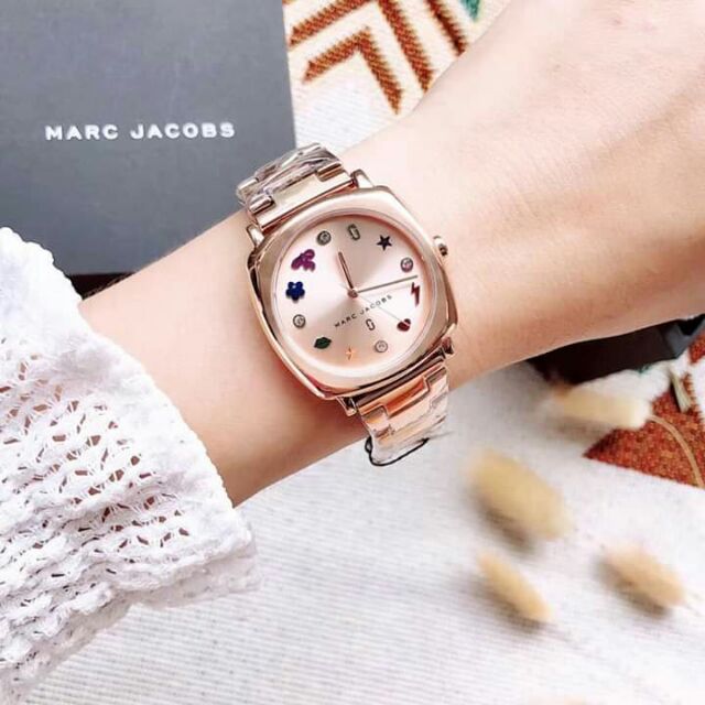 Marc Jacobs Mandy Rose Gold Dial Rose Gold Stainless Steel Strap Watch for Women - MJ3550 Watches Marc Jacobs   