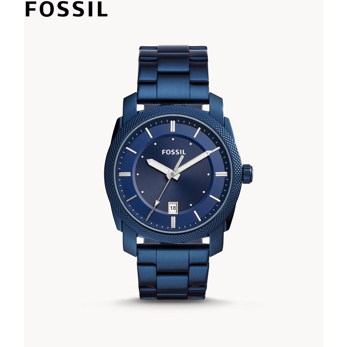 Fossil Machine Blue Dial Blue Stainless Steel Strap Watch for Men - FS5231 Watches Fossil   