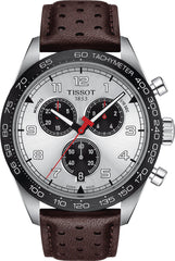 Tissot T Sport PRS 516 Chronograph Silver Dial Brown Leather Strap Watch for Men - T131.617.16.032.00 Watches Tissot   