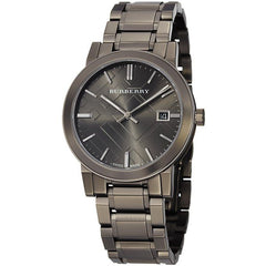 Burberry The City Gunmetal Dial Stainless Steel Strap Watch for Men - BU9007 Watches Burberry   