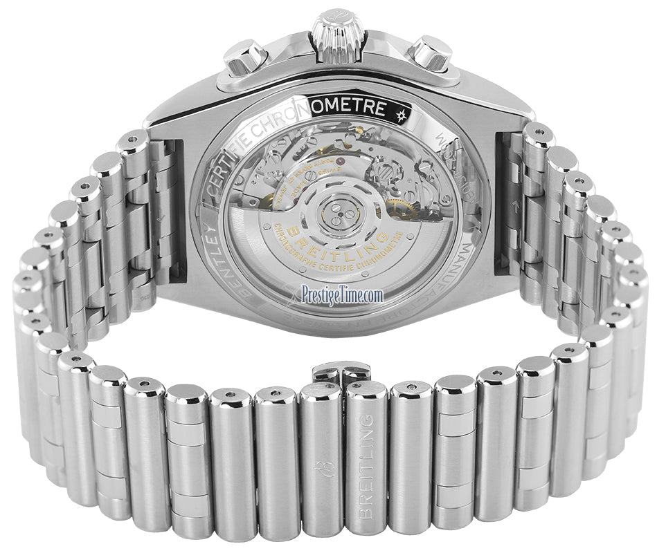 Breitling Chronomat B01 42mm Black Dial Silver Steel Strap Watch for Men - AB0134101B1A1 Watches Breitling   
