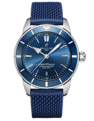 Breitling Superocean Heritage II B20 44mm Blue Dial Blue Rubber Strap Mens Watch - AB2030161C1S1 Watches Breitling   