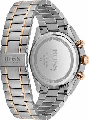 Hugo Boss Champion Black Dial Two Tone Steel Strap Watch for Men - 1513819 Watches Hugo Boss   