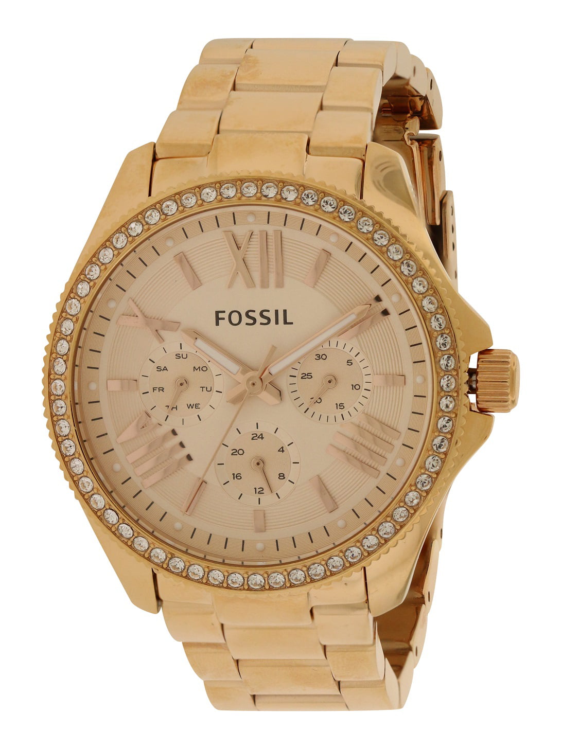 Fossil Cecile Rose Gold Dial Rose Gold Steel Strap Watch for Women - AM4483 Watches Fossil   