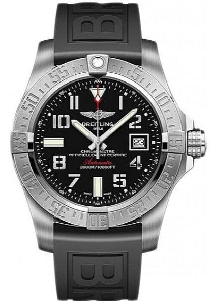 Breitling Avenger II Seawolf Stainless Steel 45mm Black Rubber Strap Mens Watch - A1733110/BC31/153S Watches Breitling   