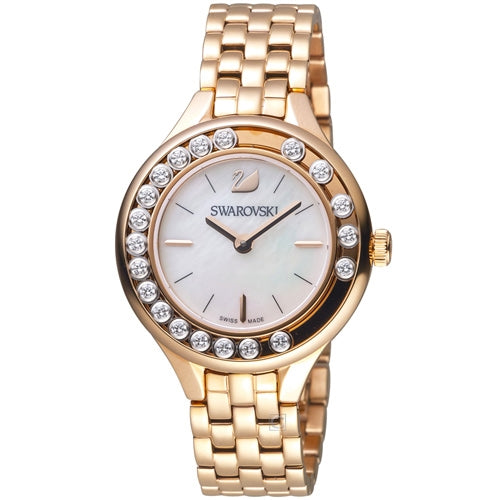Swarovski Lovely Crystals Mother of Pearl Dial Rose Gold Steel Strap Watch for Women - 5261496 Watches Swarovski   