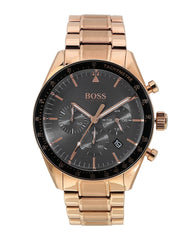 Hugo Boss Trophy Grey Dial Rose Gold Steel Strap Watch for Men - 1513632 Watches Hugo Boss   