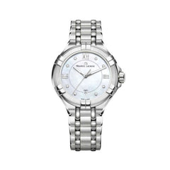 Maurice Lacroix Aikon White Mother of Pearl Dial Silver Steel Strap Watch for Women - AI1004-SS002-170-1 Watches Maurice Lacroix   