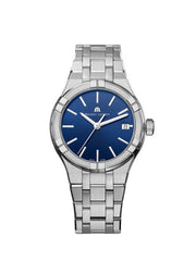 Maurice Lacroix Aikon Date Blue Dial Silver Steel Strap Watch for Men - AI1108-SS002-430-1 Watches Maurice Lacroix   